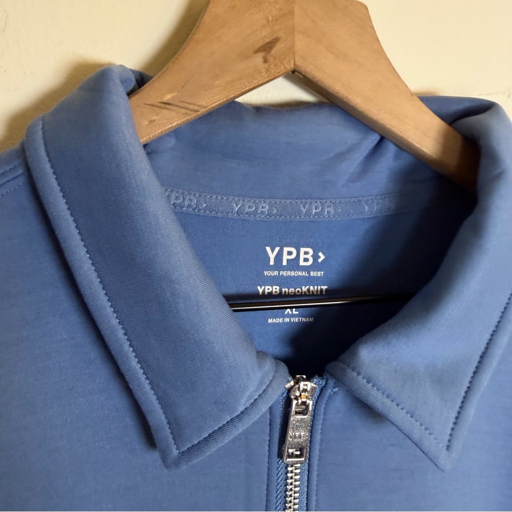 NWT Abercrombie And Fitch YPB neoKNIT Half Zip Long Sleeve Romper Size XL Blue - Picture 4 of 8